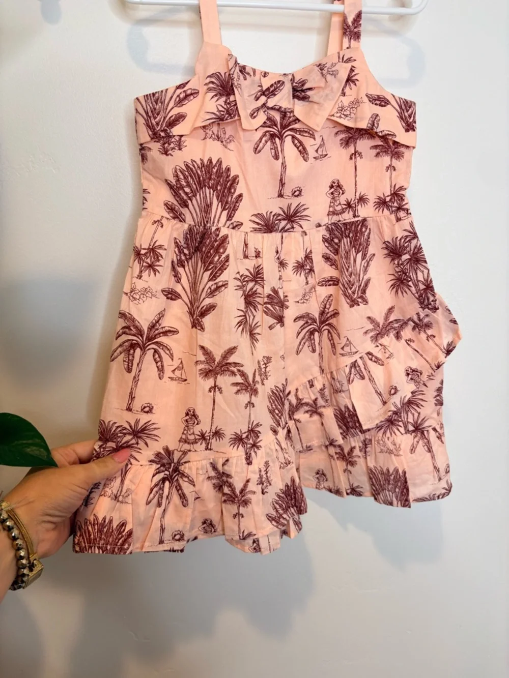 JANIE AND JACK Disney Moana Palm Toile Dress